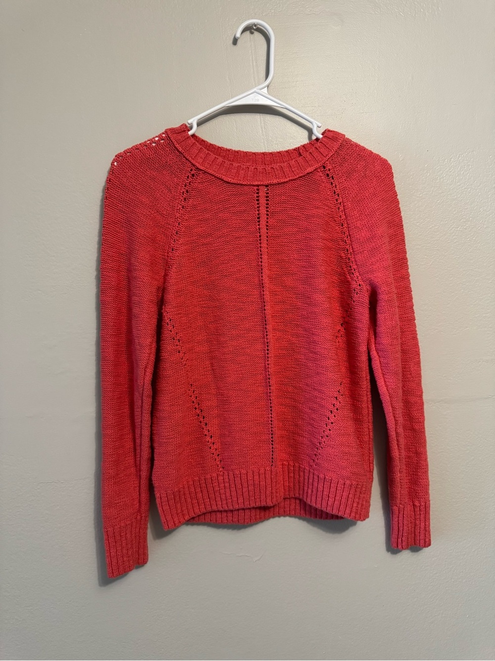 LOFT Coral Crewneck Sweater
